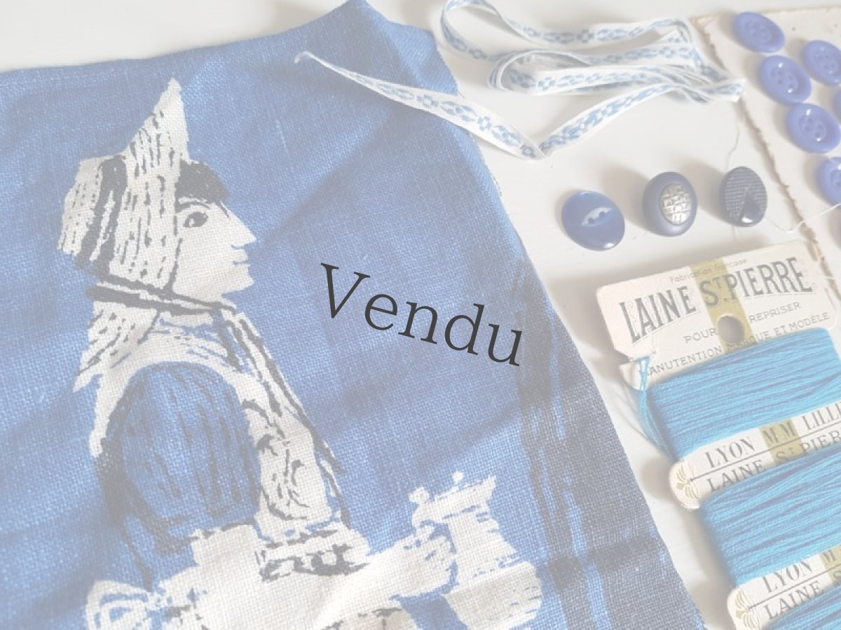 画像2: フランスヴィンテージ　メルスリーセット《Bleu》 (2)