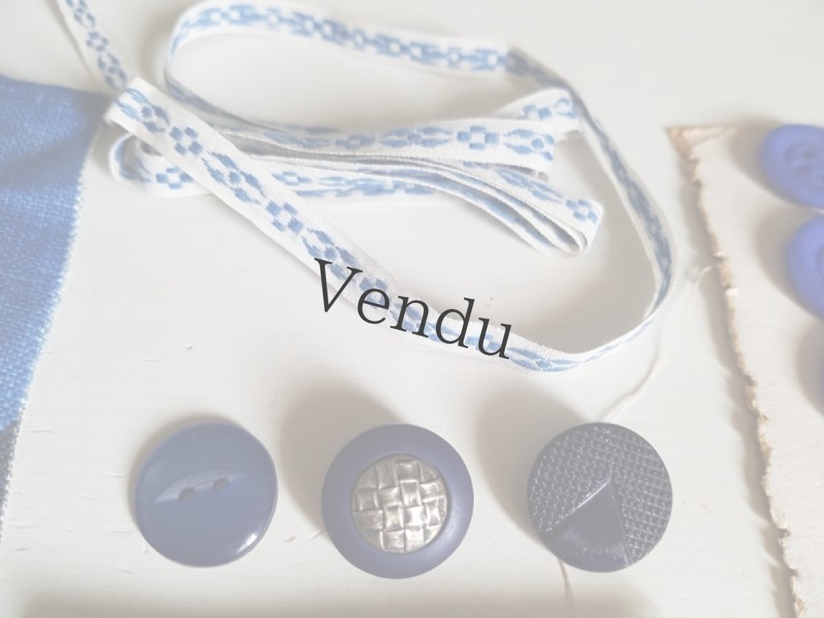 画像3: フランスヴィンテージ　メルスリーセット《Bleu》 (3)