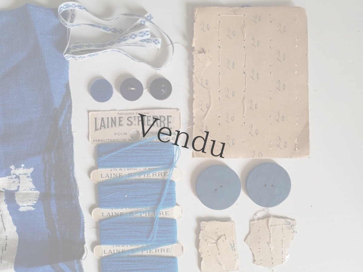 画像7: フランスヴィンテージ　メルスリーセット《Bleu》 (7)