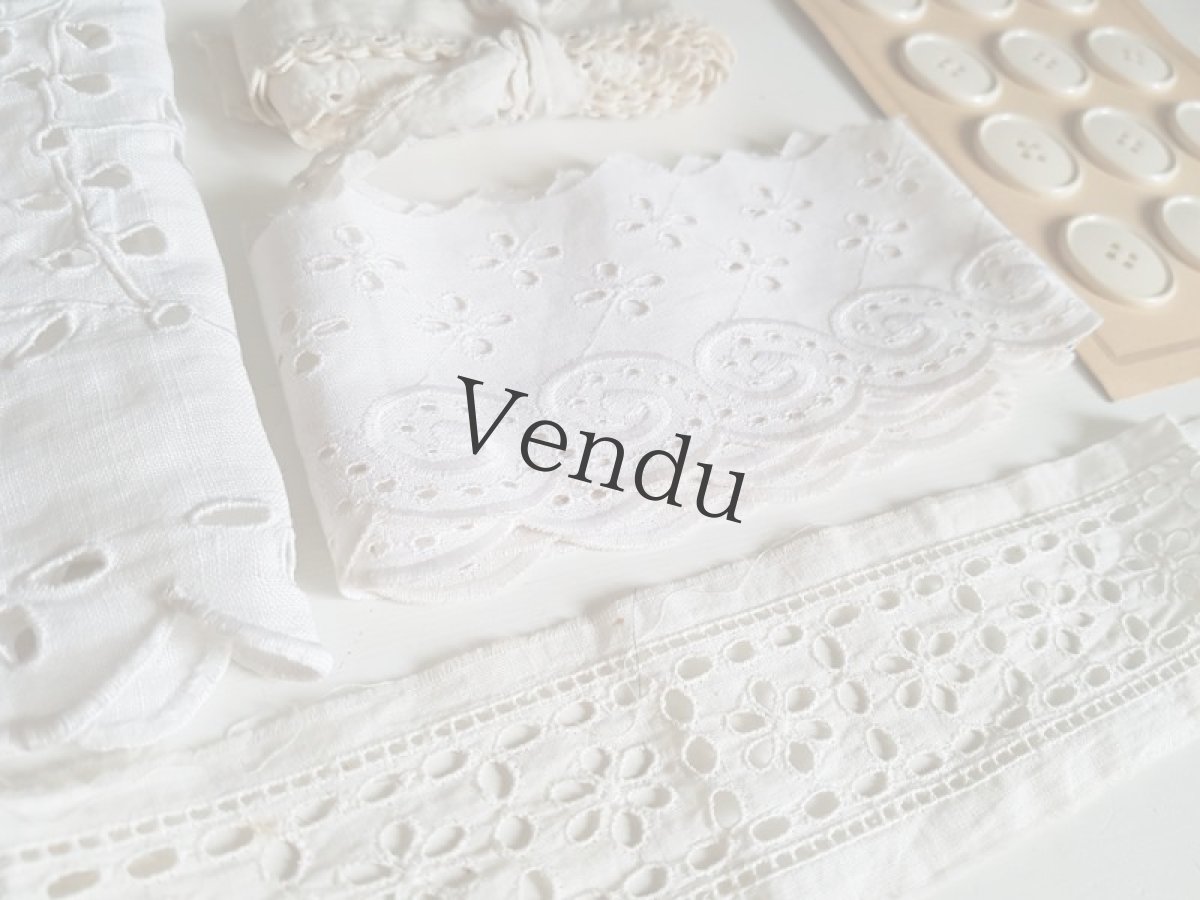 画像2: フランスヴィンテージ　メルスリーセット《Blanc》 (2)