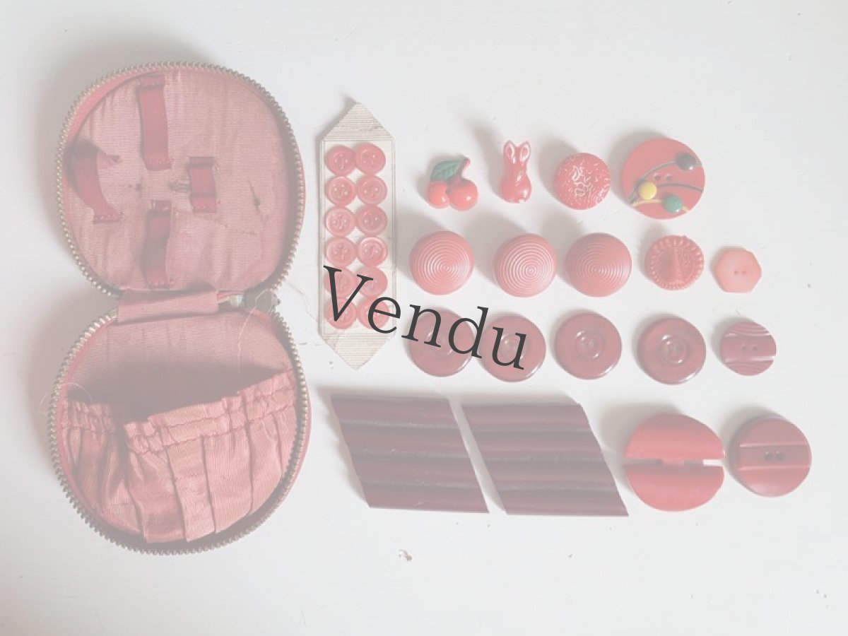 画像5: フランスヴィンテージ　メルスリーセット《Cerise》 (5)