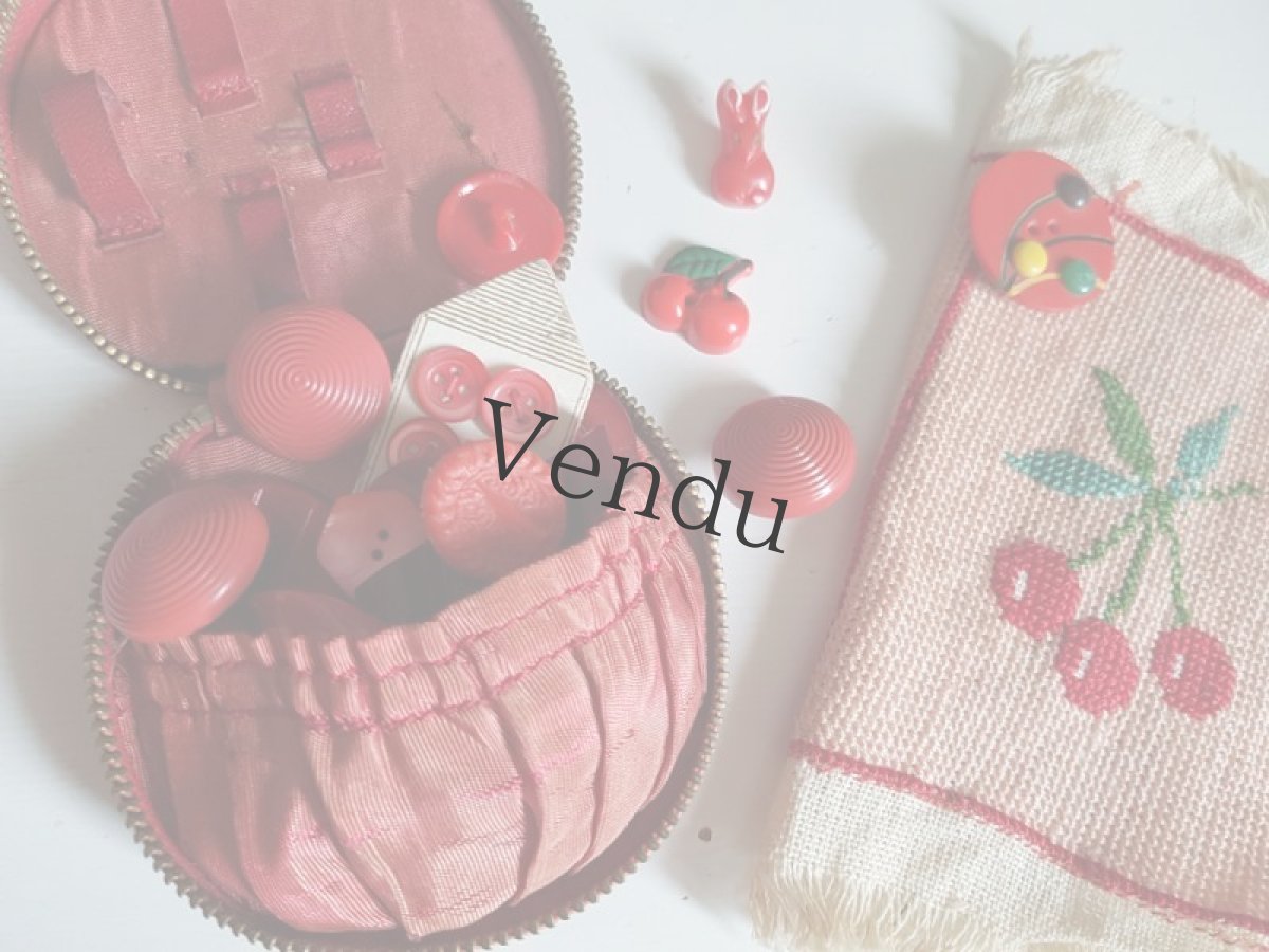 画像4: フランスヴィンテージ　メルスリーセット《Cerise》 (4)