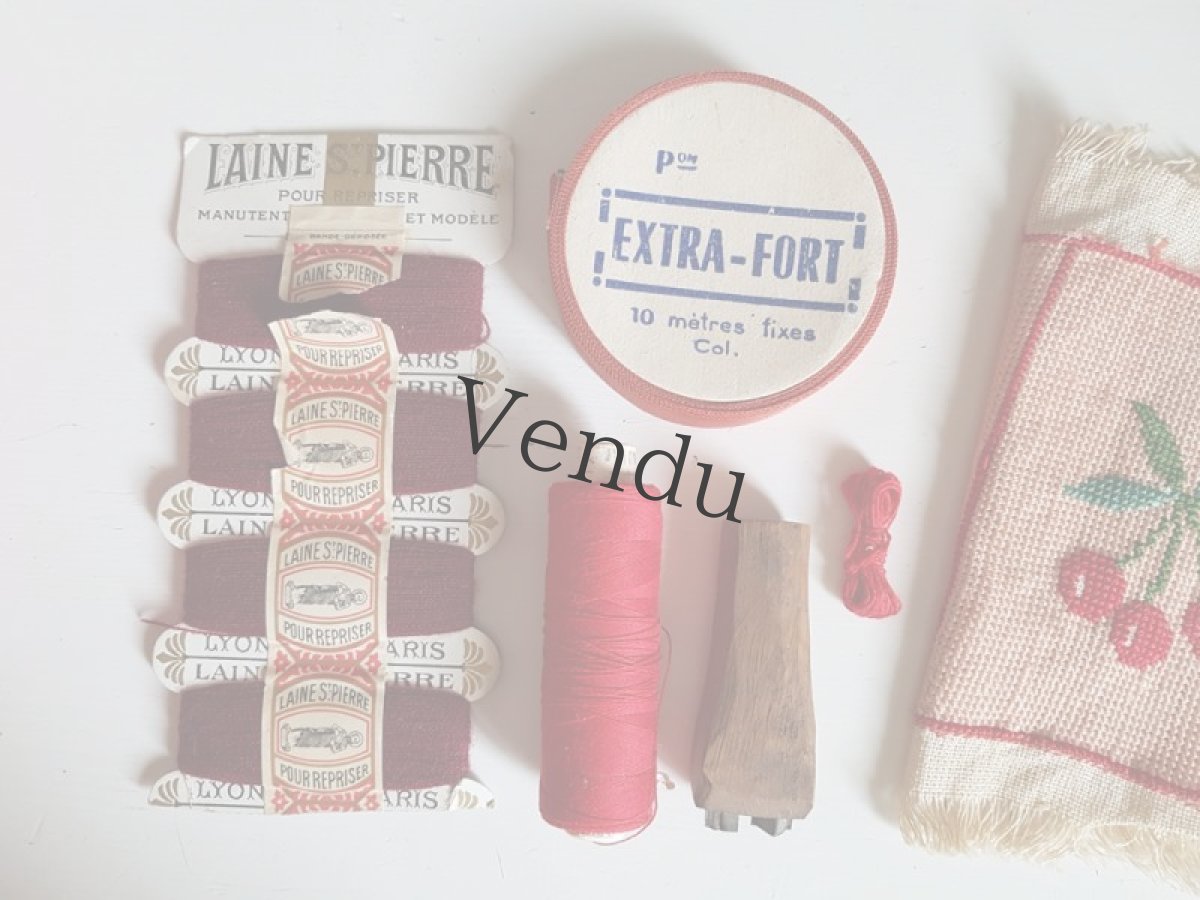 画像8: フランスヴィンテージ　メルスリーセット《Cerise》 (8)