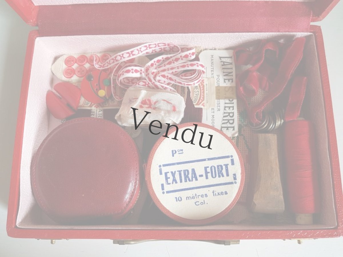 画像2: フランスヴィンテージ　メルスリーセット《Cerise》 (2)