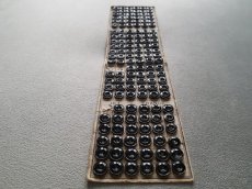 画像4: フランスアンティーク　黒ガラスのボタンシート 10mm (4)