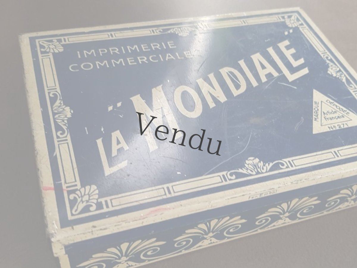 画像1: フランスアンティーク　事務用スタンプ LA MONDIALE (1)