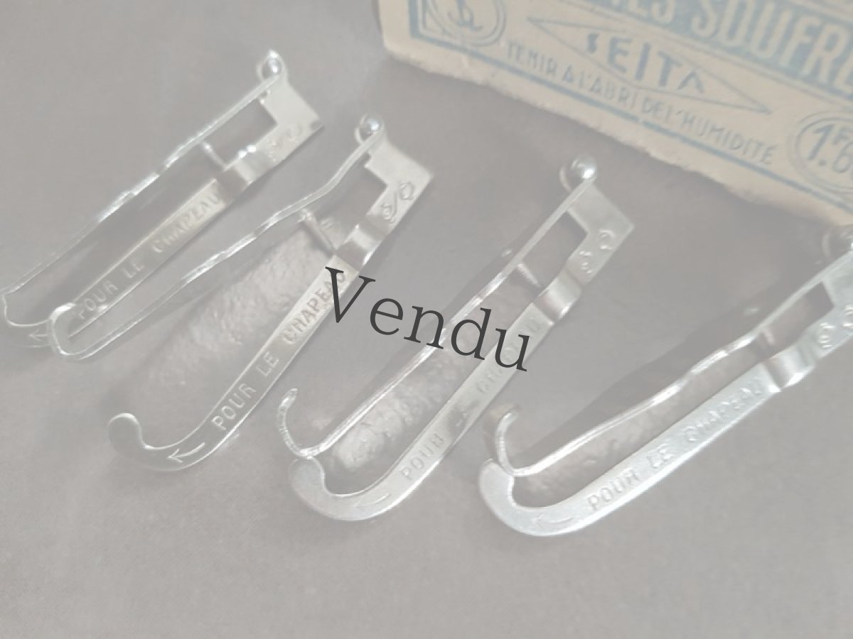 画像5: フランスヴィンテージ　マッチ箱と帽子とコート用フック (5)