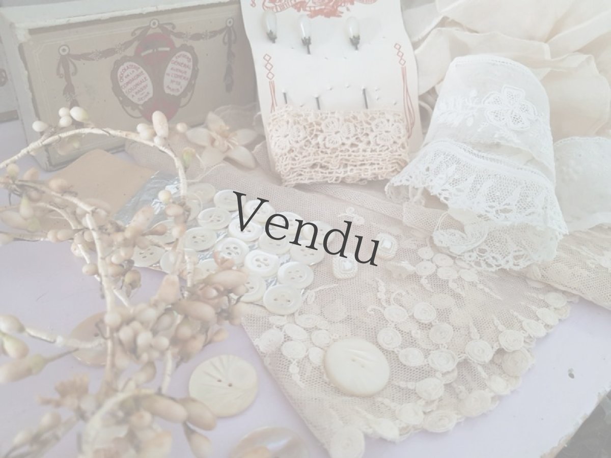 画像10: フランスアンティーク　ホワイトワーク　ポワニエ端切れ２枚 (10)