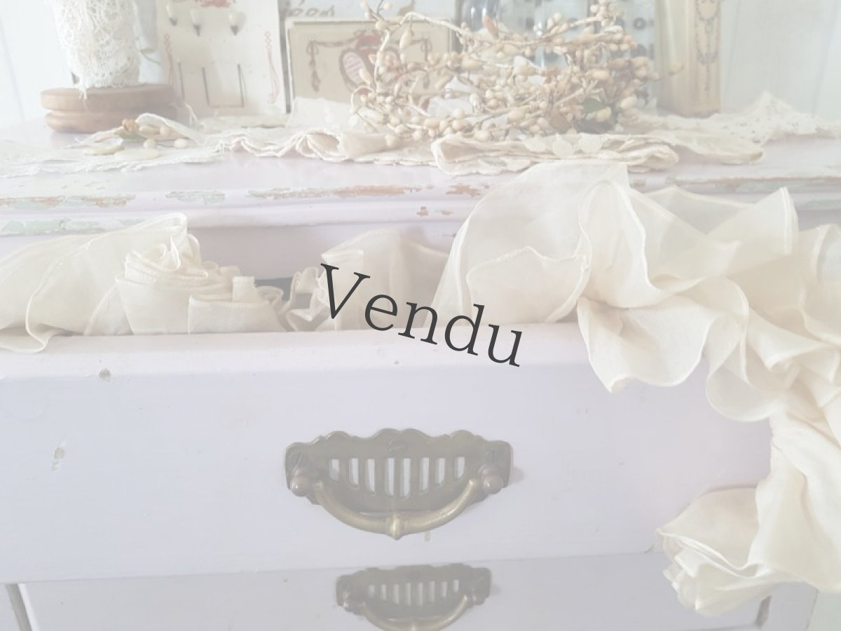 画像6: フランスヴィンテージ　四重フリルレースのつけ襟 (6)