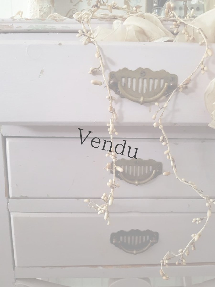 画像4: フランスアンティーク　ワックスフラワー　オレンジの蕾のガーランド (4)