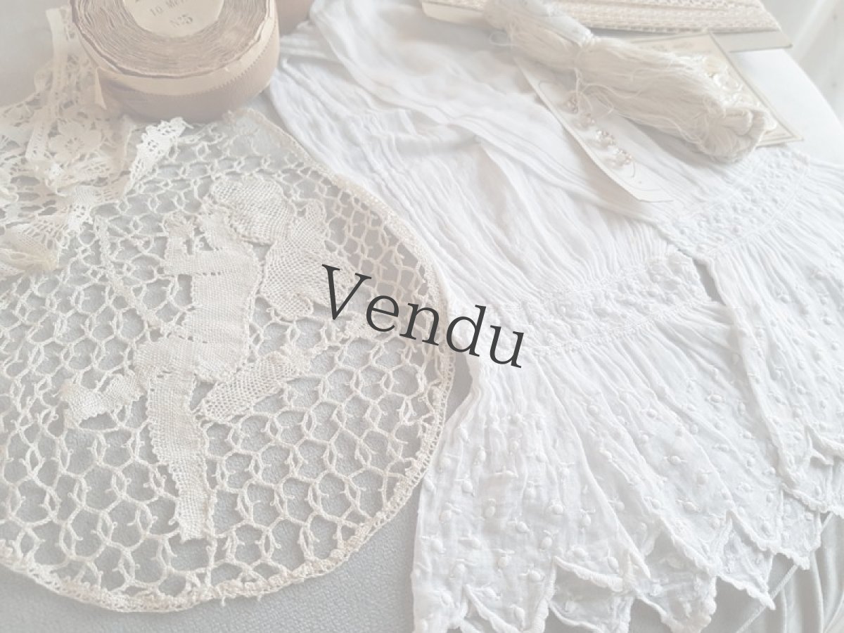 画像7: フランスアンティーク　キューピッドのレースモティーフ (7)