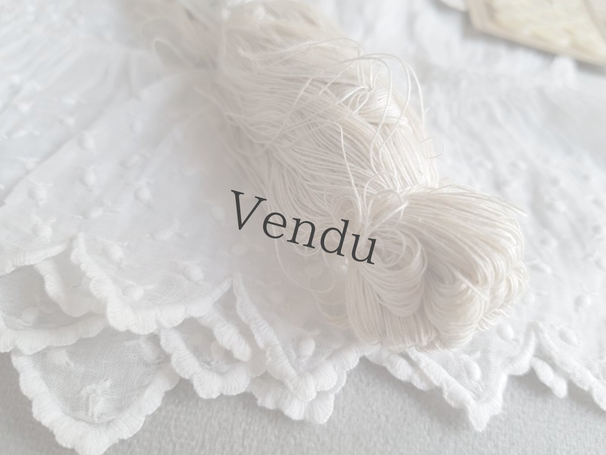 画像4: フランスアンティーク　MAISON SAJOU　白い糸たば (4)