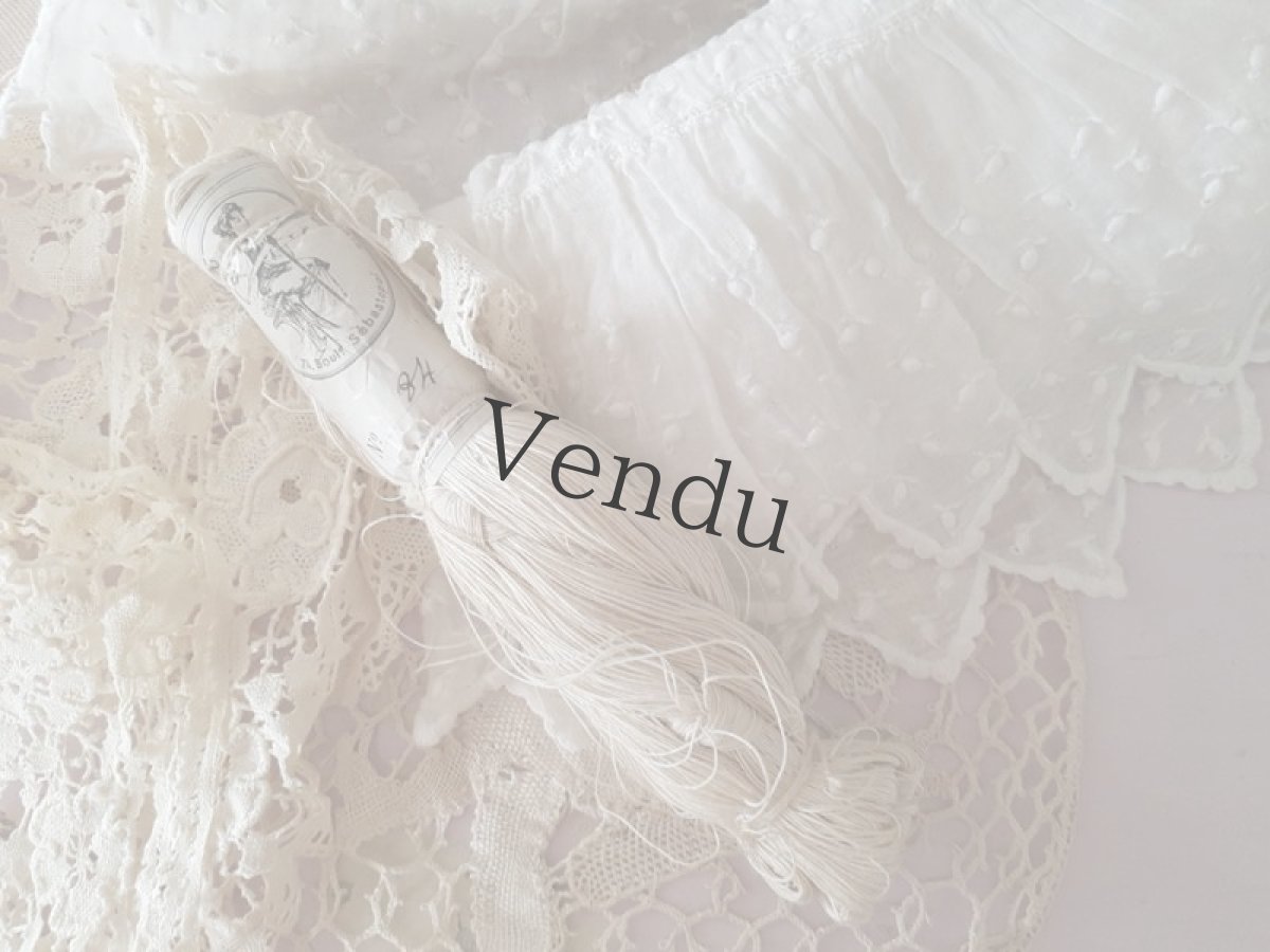 画像5: フランスアンティーク　MAISON SAJOU　白い糸たば (5)