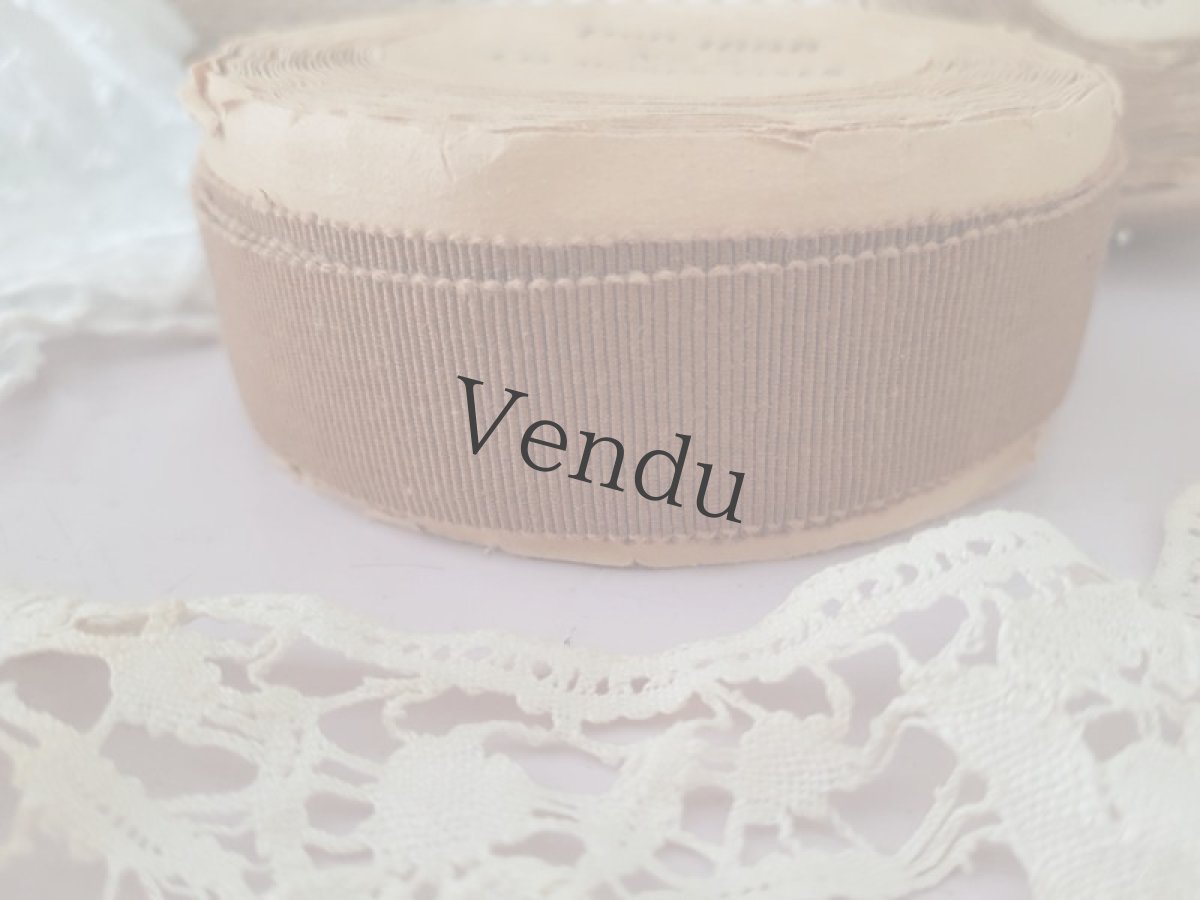 画像3: フランスアンティーク　リボン ビスキュイ＆ノワゼット (3)