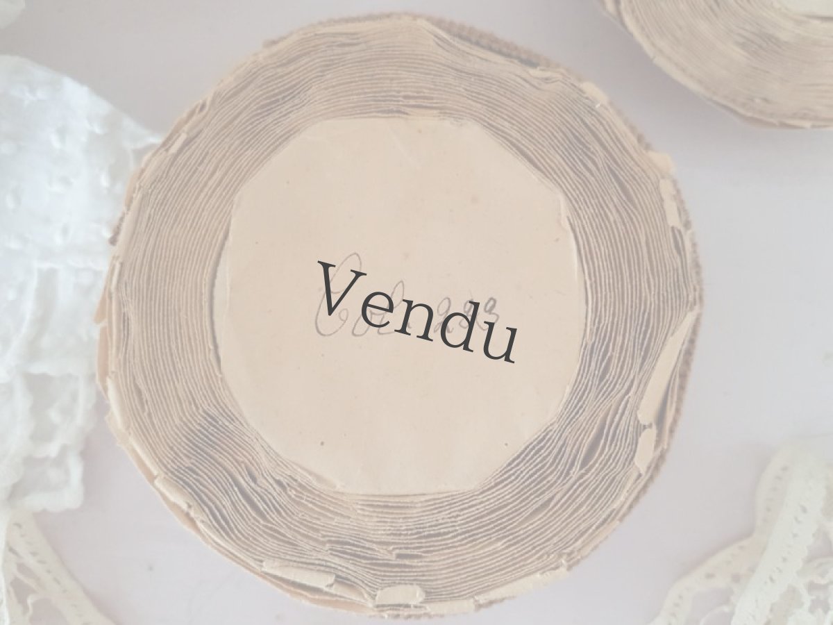 画像4: フランスアンティーク　リボン ビスキュイ＆ノワゼット (4)