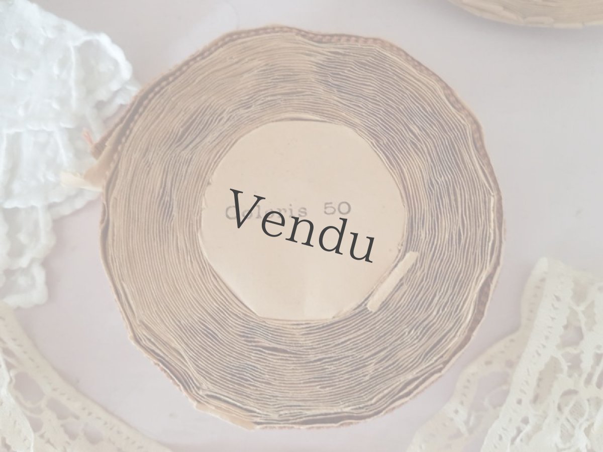 画像7: フランスアンティーク　リボン ビスキュイ＆ノワゼット (7)