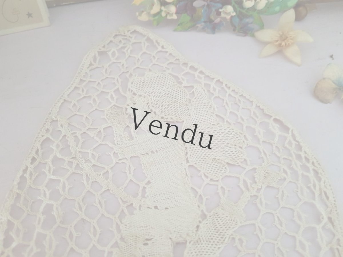 画像4: フランスアンティーク　キューピッドのレースモティーフ (4)