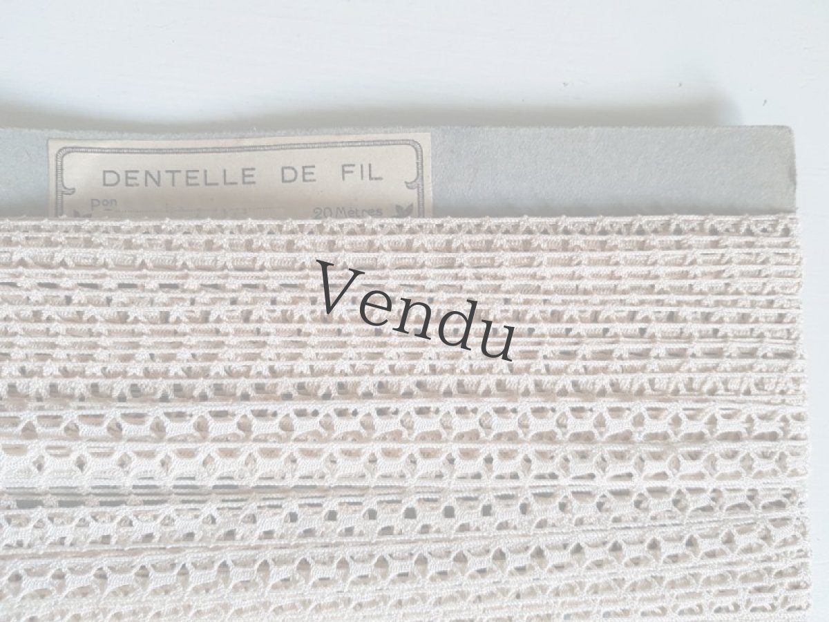画像3: フランスアンティーク　台紙とラベルつきレースブレード (3)