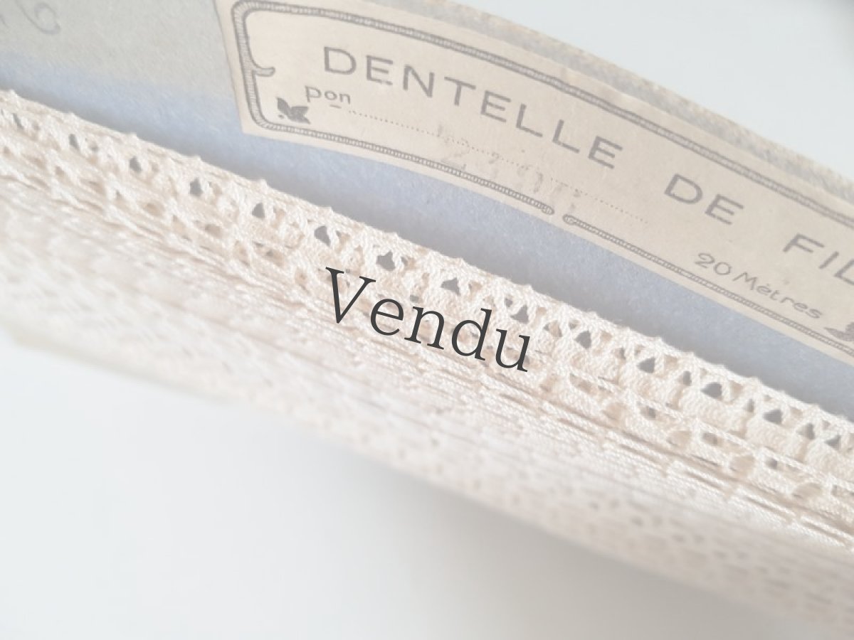 画像4: フランスアンティーク　台紙とラベルつきレースブレード (4)