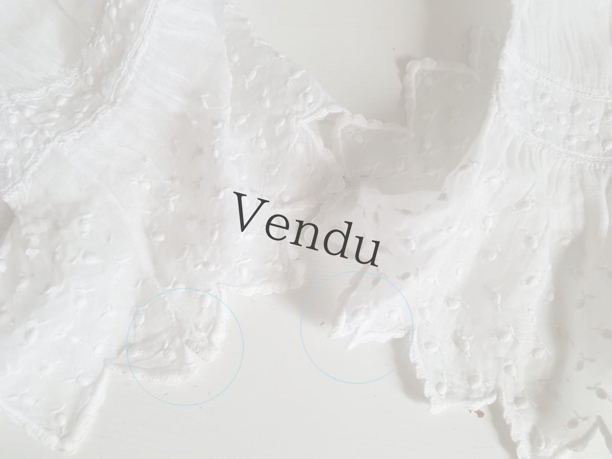 画像8: フランスヴィンテージ　レースのお袖セット (8)