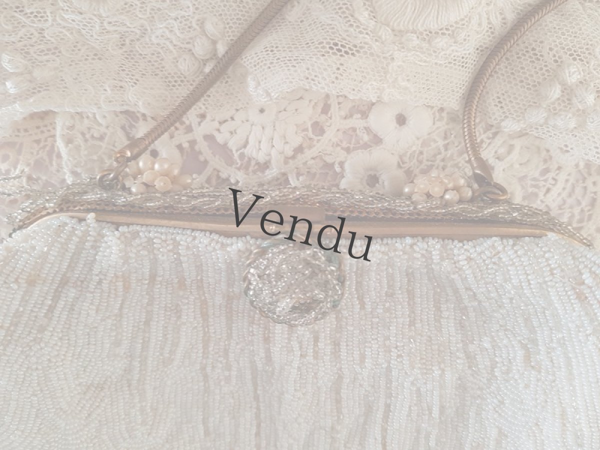 画像3: フランスアンティーク　総ビーズのプチサック (3)