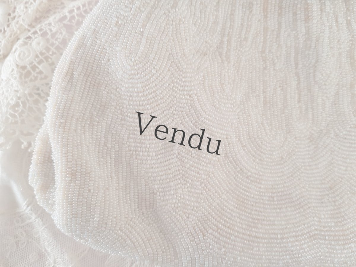 画像4: フランスアンティーク　総ビーズのプチサック (4)