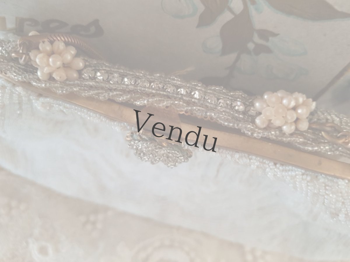 画像5: フランスアンティーク　総ビーズのプチサック (5)