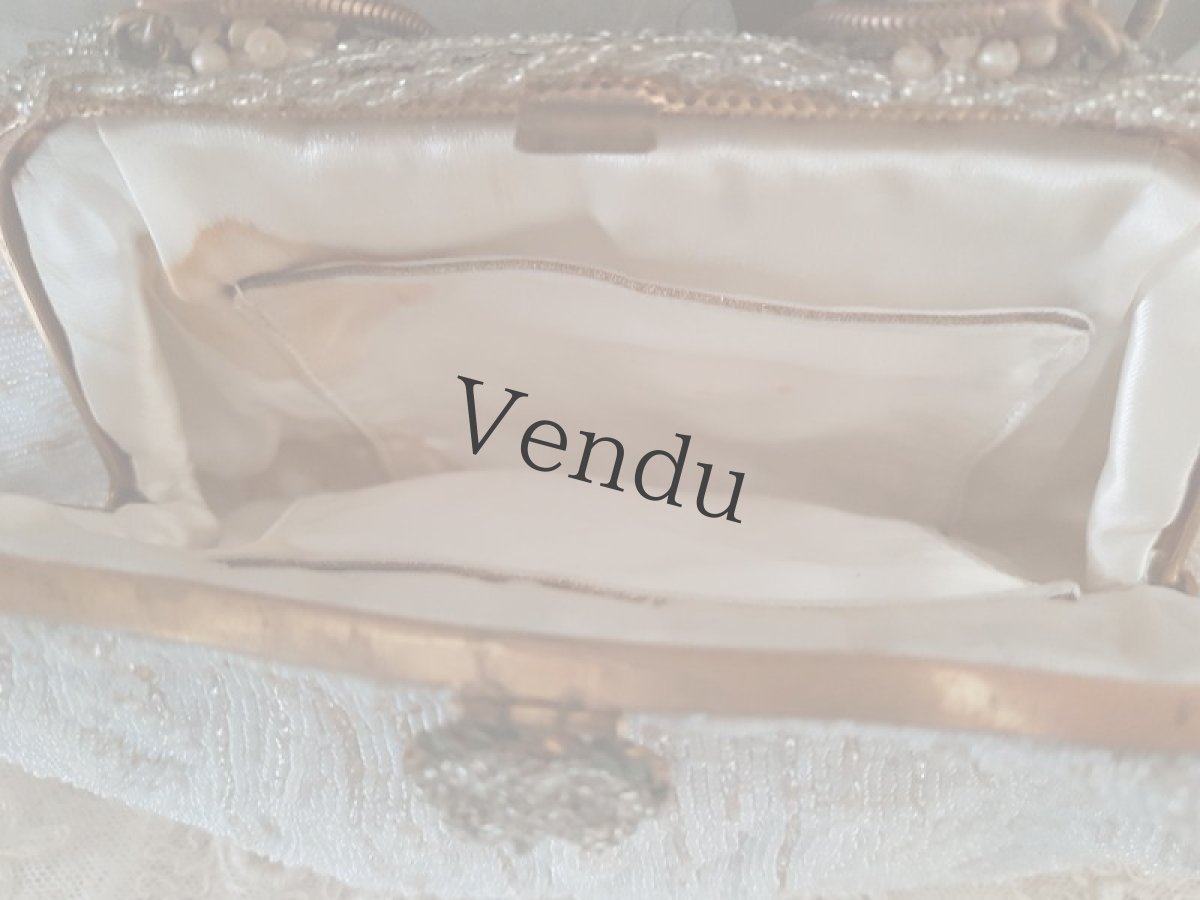 画像6: フランスアンティーク　総ビーズのプチサック (6)