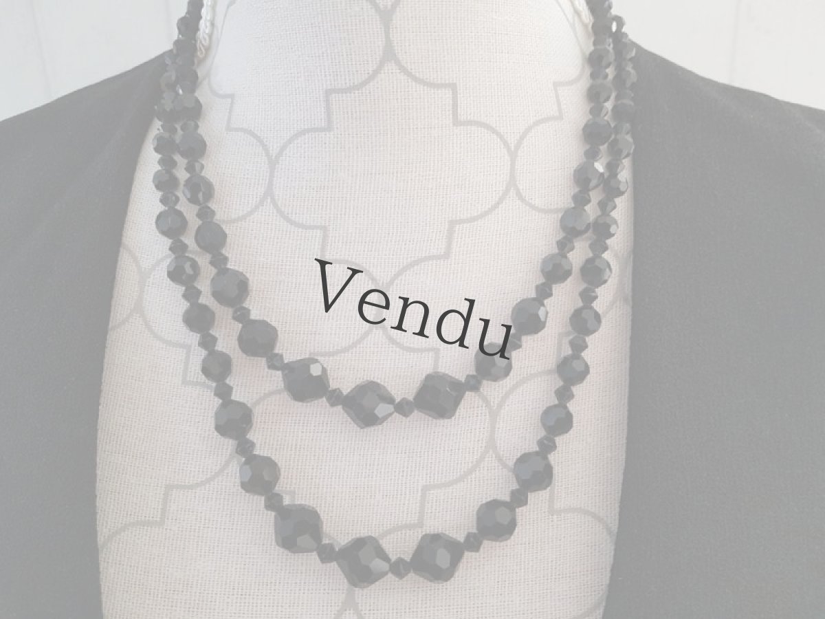 画像5: フランスアンティーク　フレンチジェットのネックレス (5)