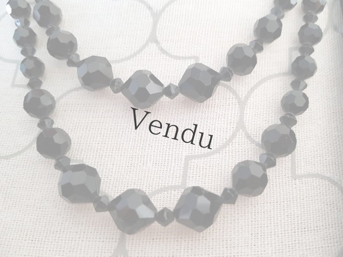 画像6: フランスアンティーク　フレンチジェットのネックレス (6)