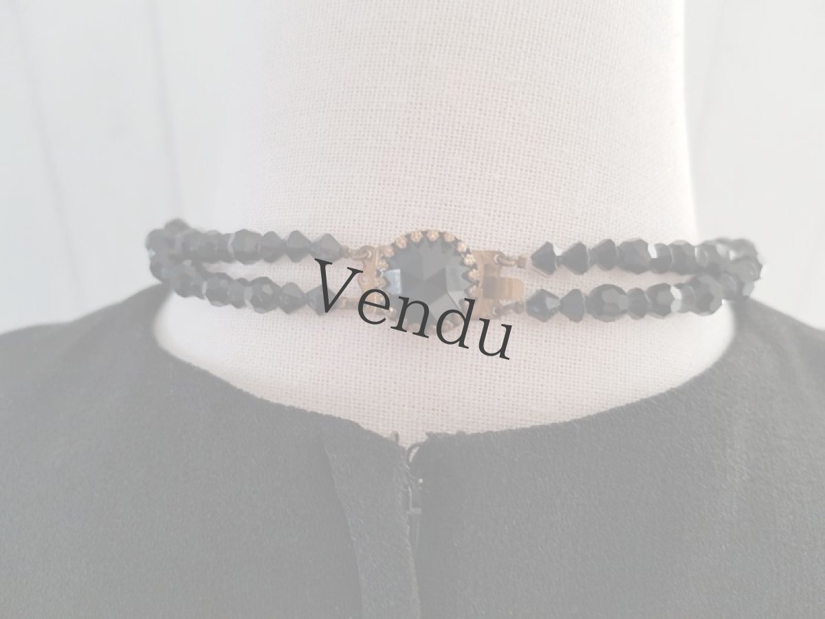 画像7: フランスアンティーク　フレンチジェットのネックレス (7)