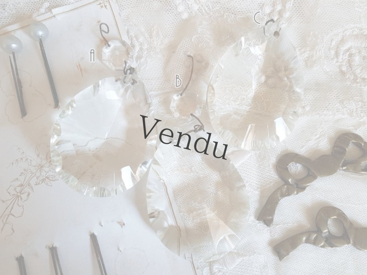 画像2: フランスアンティーク　クリスタルシャンデリアパーツ　大きめ (2)