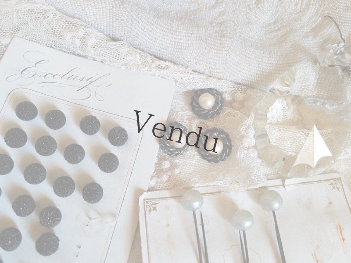 画像7: フランスアンティーク　メタル土台のパールボタン 18mm (7)