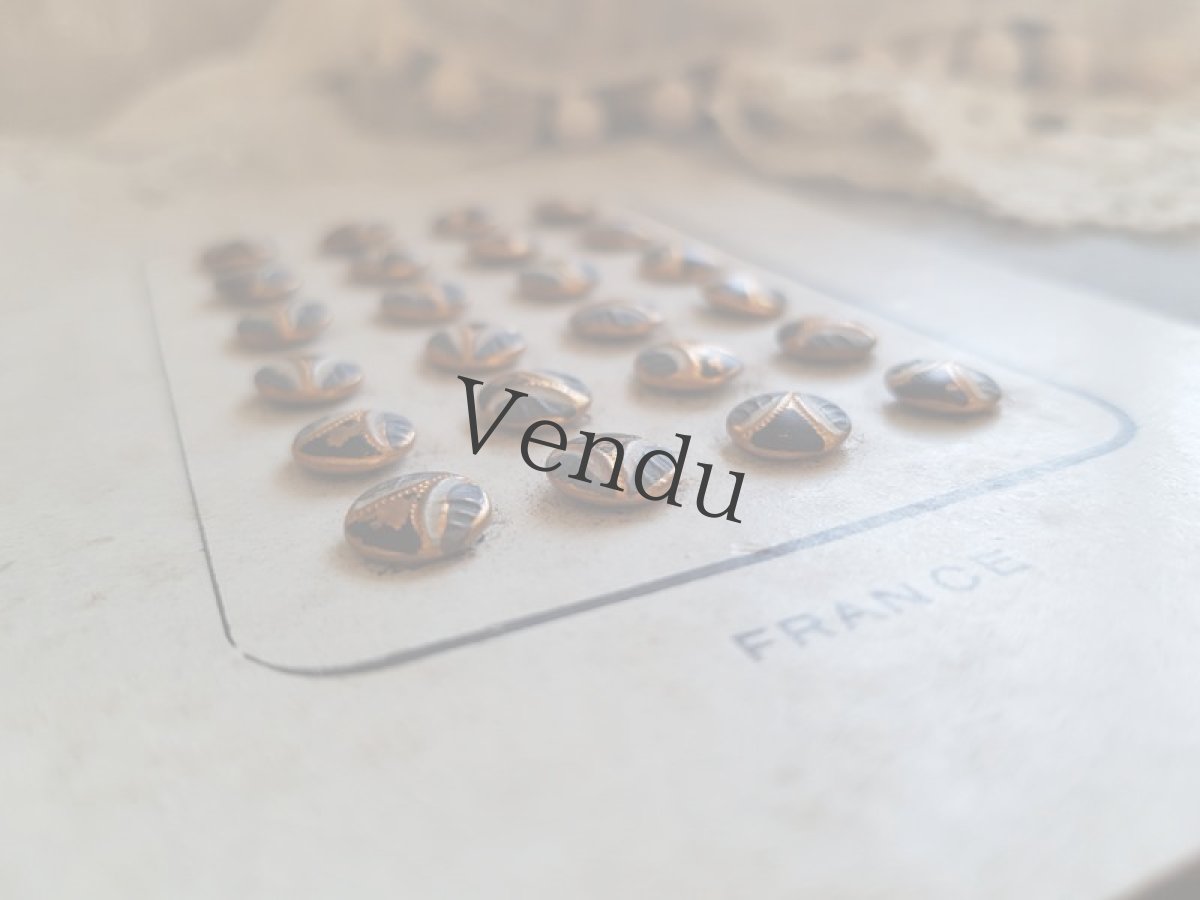 画像5: フランスアンティーク　ドール用 ゴールドメタルペイントボタンシート 8mm (5)