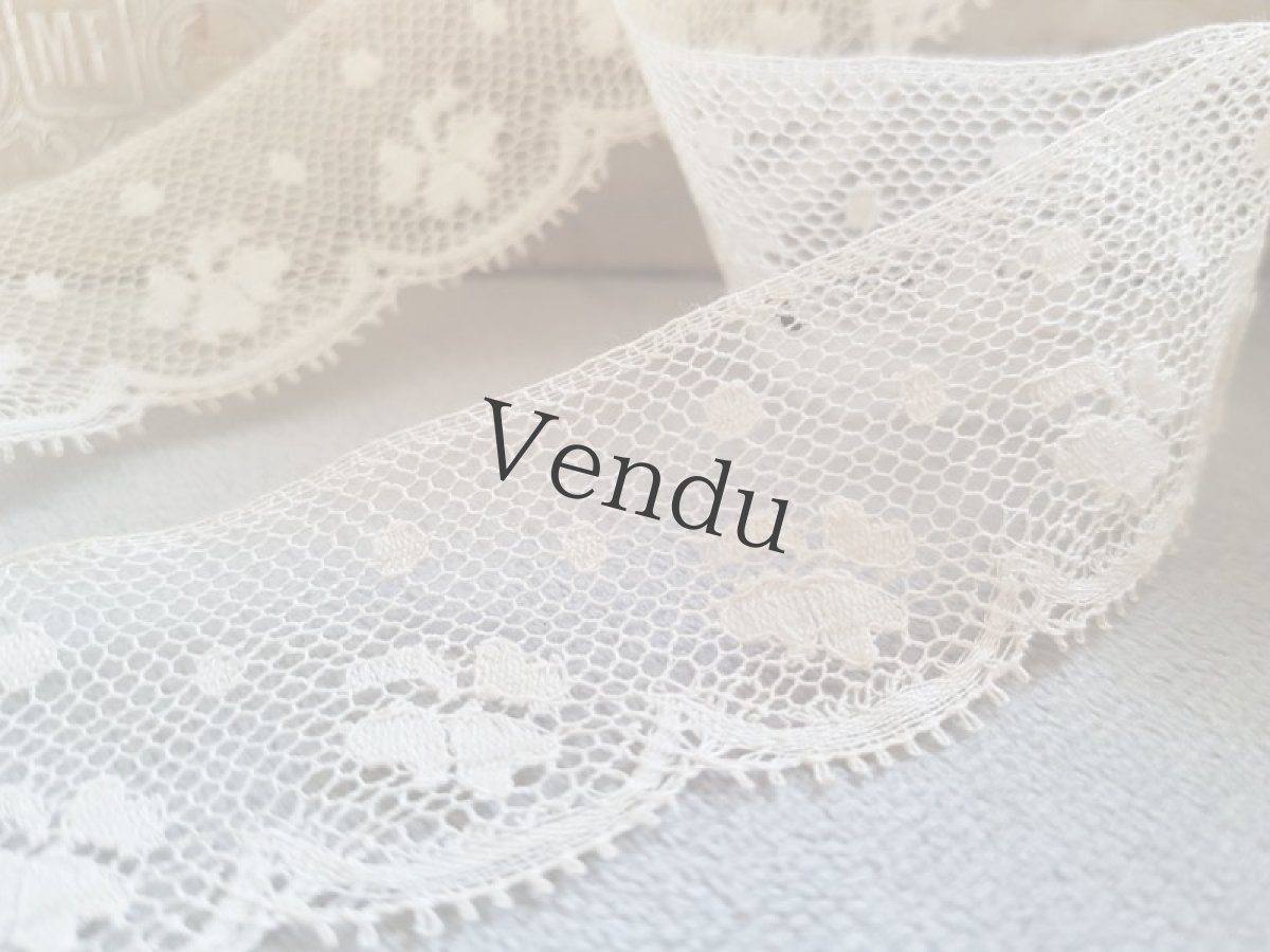 画像2: フランスアンティーク　ヴァランシエンヌレース116cm (2)