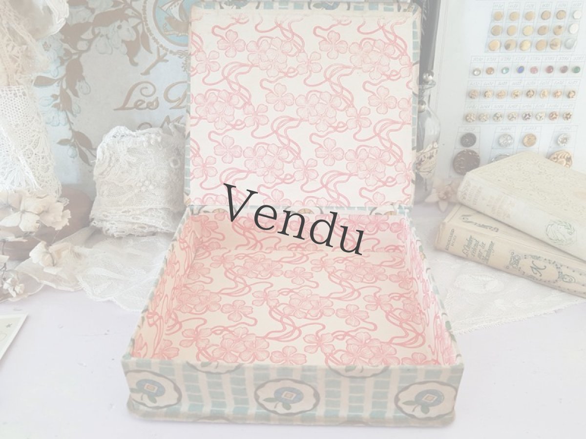 画像6: フランスアンティーク　カルトナージュボックス　お裁縫箱 (6)