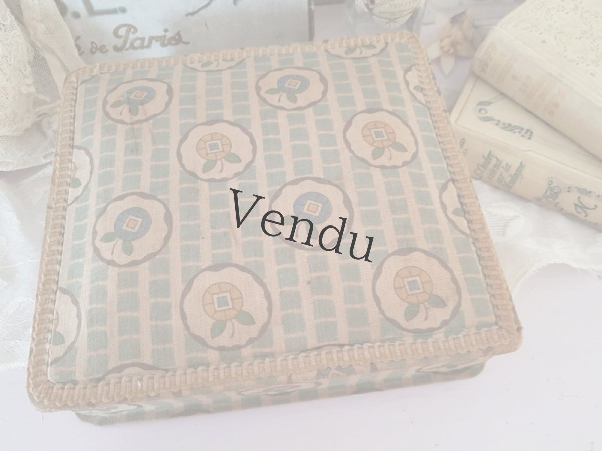 画像5: フランスアンティーク　カルトナージュボックス　お裁縫箱 (5)