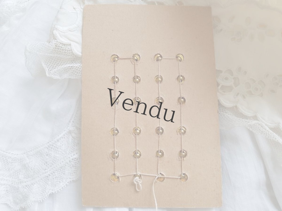 画像10: フランスア 19世紀末 ゴールドメタルのボタンシート 8mm (10)