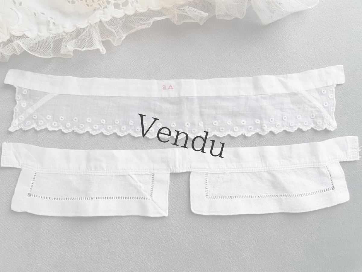 画像5: フランスアンティーク　ちいさなつけ襟の２点セット (5)