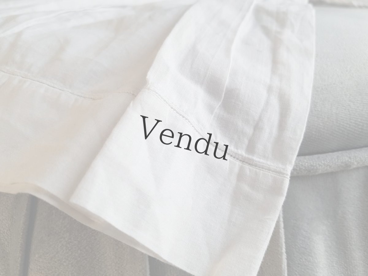 画像8: フランスアンティーク　べべ　コットンローブ (8)