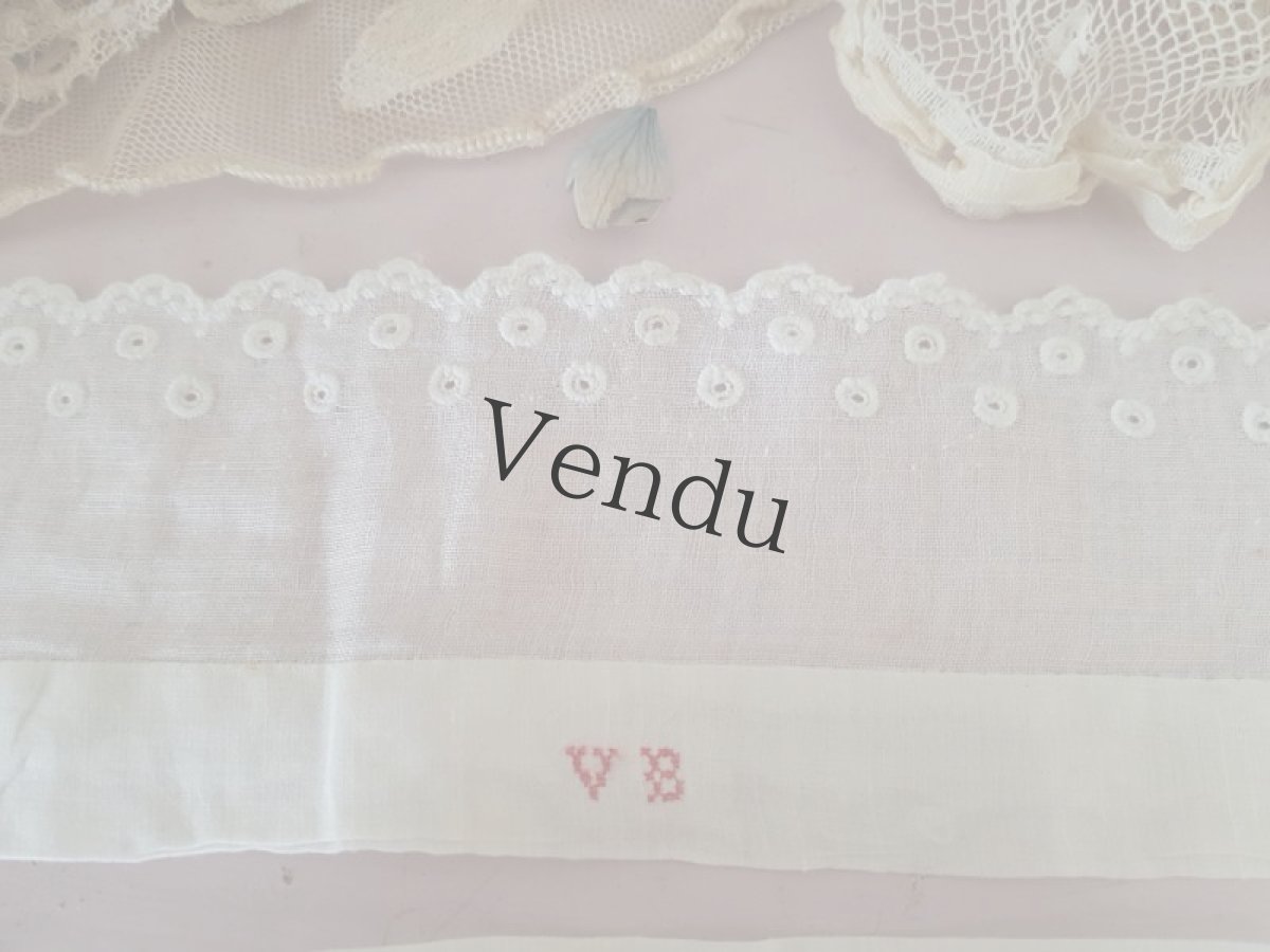 画像4: フランスアンティーク　ちいさなつけ襟の２点セット (4)