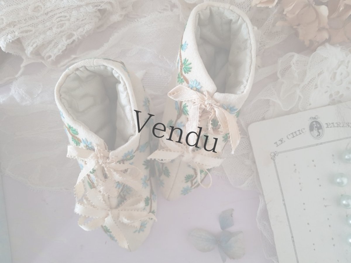 画像3: フランスアンティーク　箱入りベビーシューズ (3)