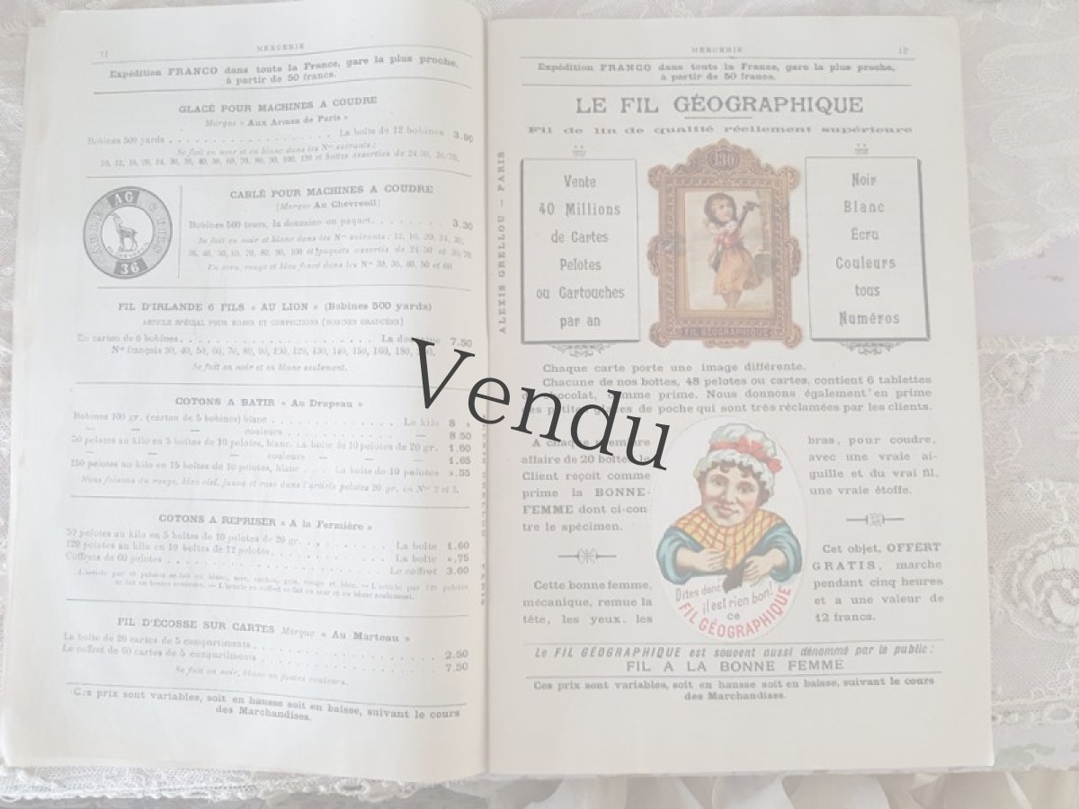 画像3: フランスアンティーク パリのメルスリー屋さんのカタログ ALEXIS GRELLOU (3)