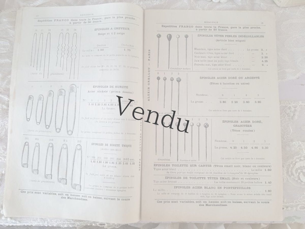 画像7: フランスアンティーク パリのメルスリー屋さんのカタログ ALEXIS GRELLOU (7)