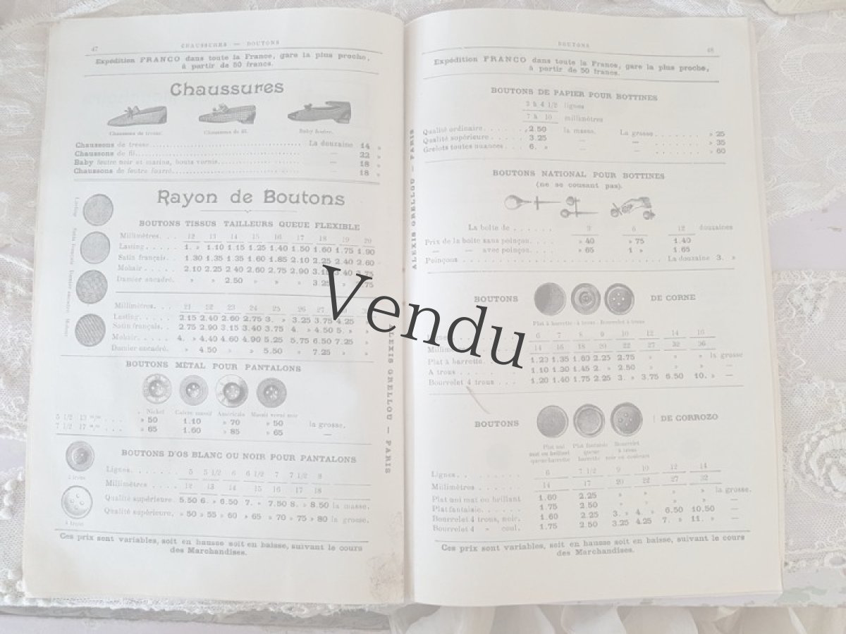 画像10: フランスアンティーク パリのメルスリー屋さんのカタログ ALEXIS GRELLOU (10)