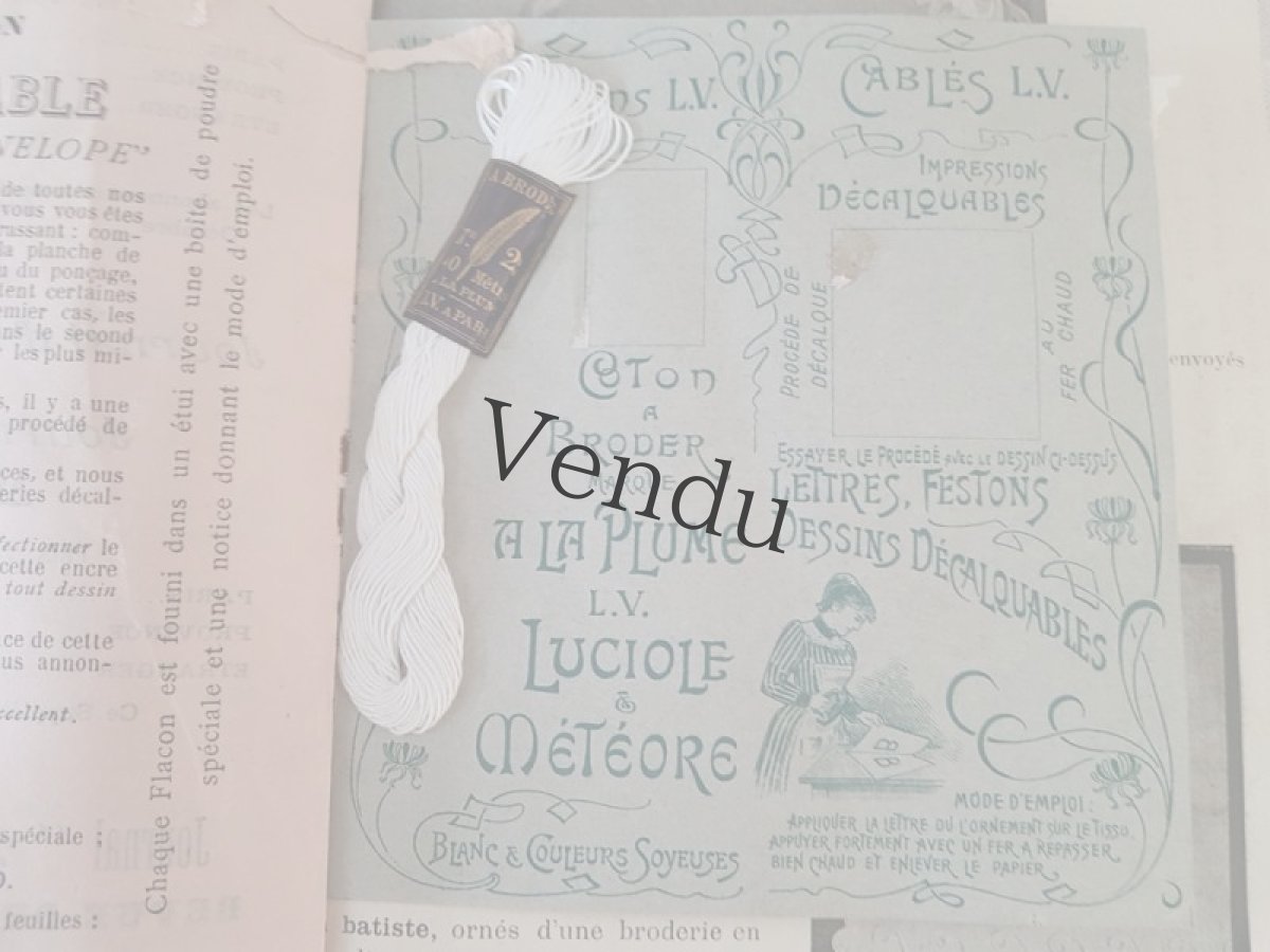 画像6: フランスアンティーク メゾンL.Vの付録付きカタログ OUVRAGES DE DAMES (6)
