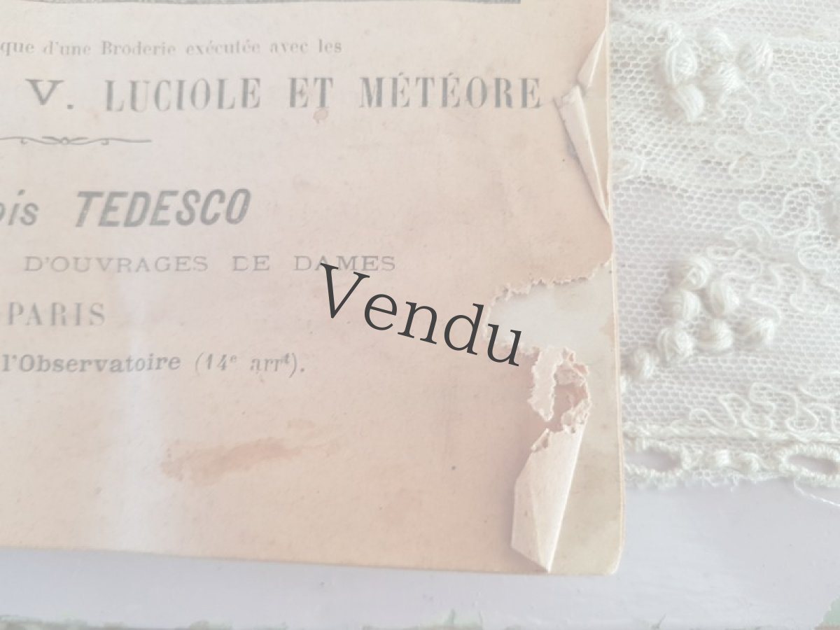 画像12: フランスアンティーク メゾンL.Vの付録付きカタログ OUVRAGES DE DAMES (12)