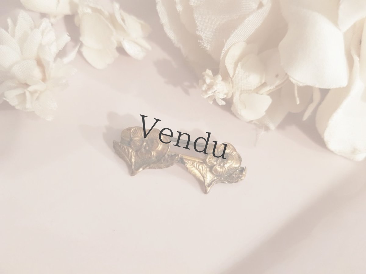 画像2: フランスアンティーク　パンジーのエパングル＝ボレロ (2)