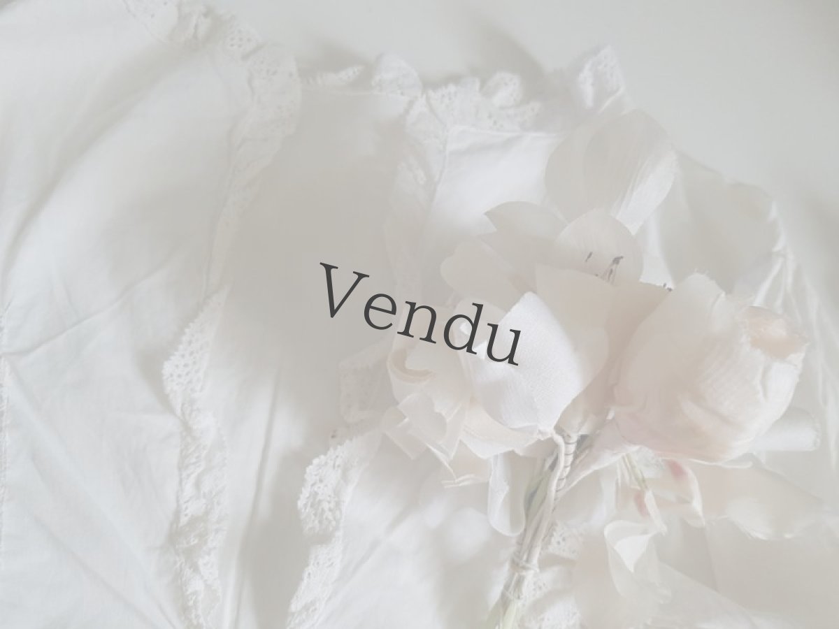 画像6: フランスアンティーク　布花ブーケ ペール (6)