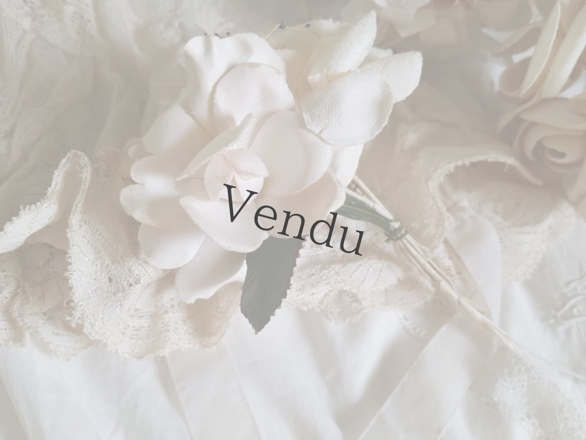 画像3: フランスアンティーク　布花プチブーケ エクリュ (3)